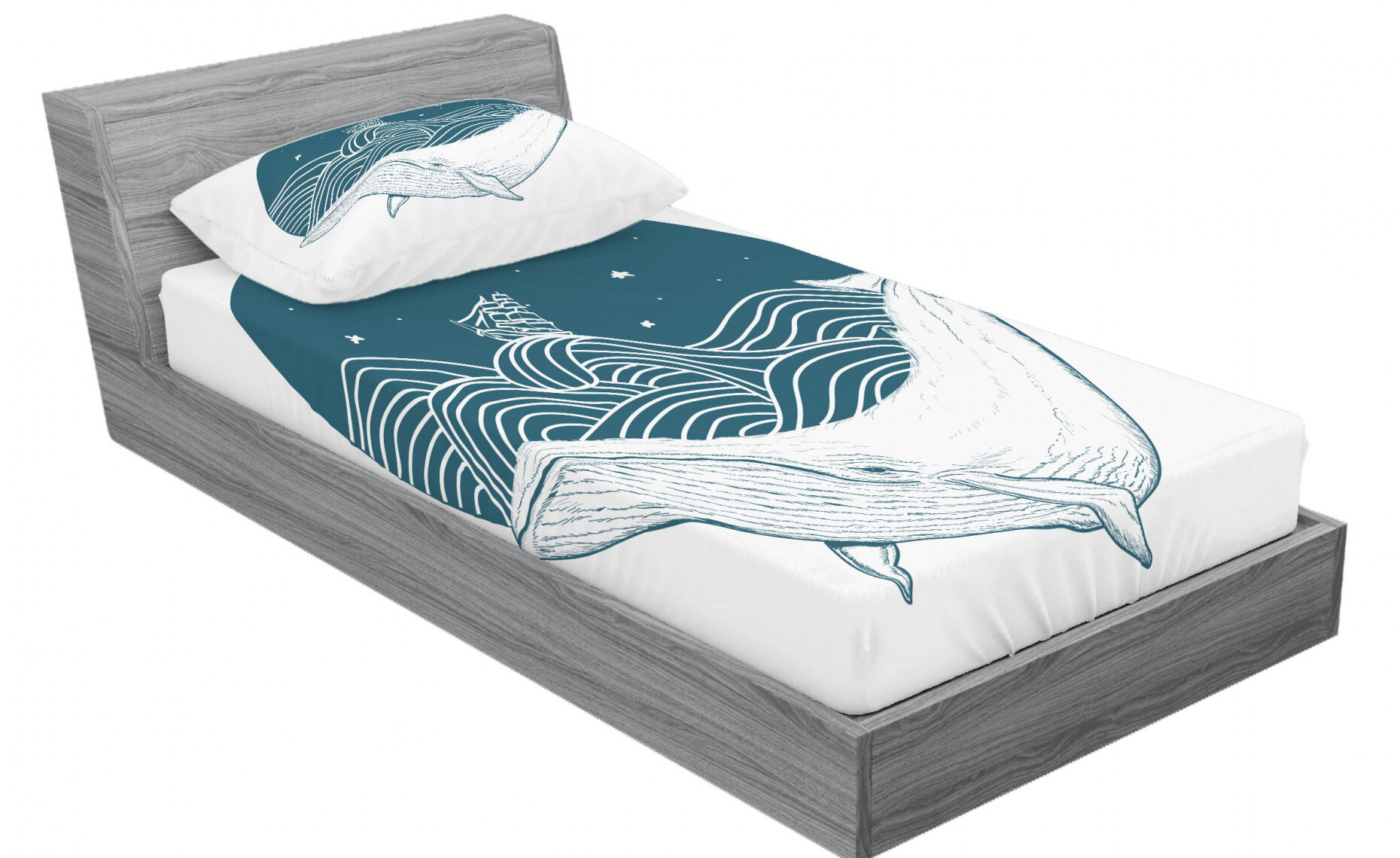 Ehrensburg Diving Dolphins Bunkie Deluxe All-in-One Zipper Bedding Set East Urban Home Size: Full / Double