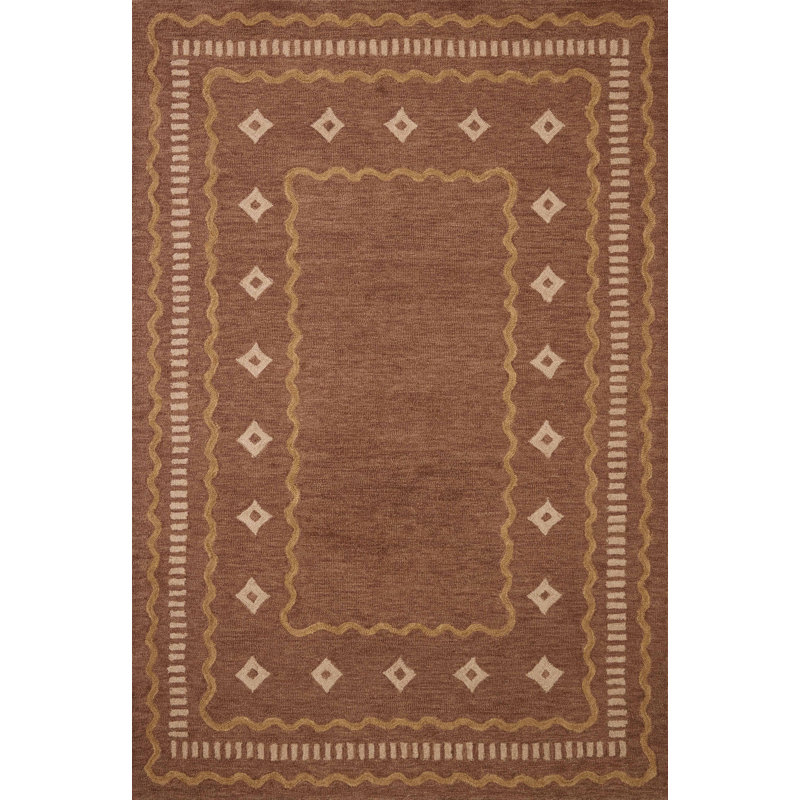 Chris Loves Julia x Loloi Alfie Clay / Spice Area Rug, Rectangle 3'6" x 5'6"