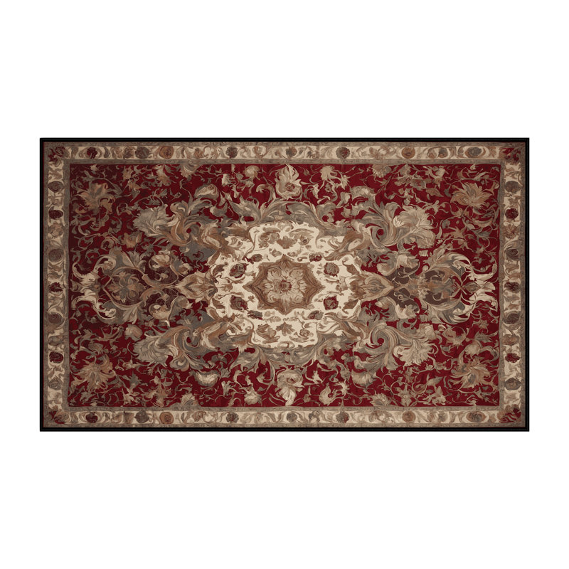 Tapis brun lavable à la machine, Rectangle 6 pi x 9 pi