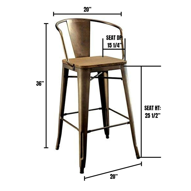 Koertdine Counter Stool with Metal Frame