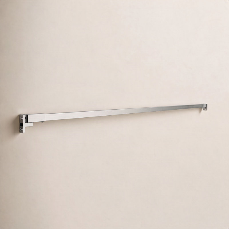 60.00'' Rectangle Shower Curtain Rod, Brushed Nickel