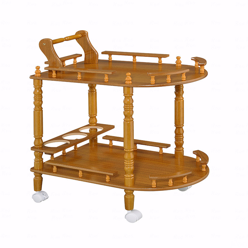 Grande table à vin 29 po en bois à 2 niveaux 29 po
