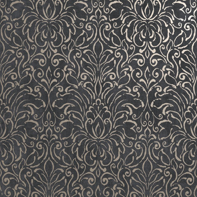 Metallic FX 2 Collection Metallic Damask Wallpaper Roll
