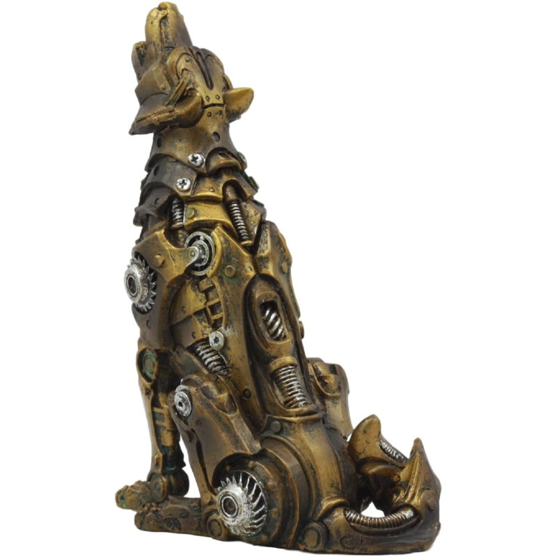 Figurine loup hurlant Denizen of Twilight Steampunk