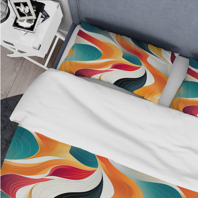 Urban Serenity III - Abstract Duvet Cover Set, King Duvet Cover + 2 King Shams