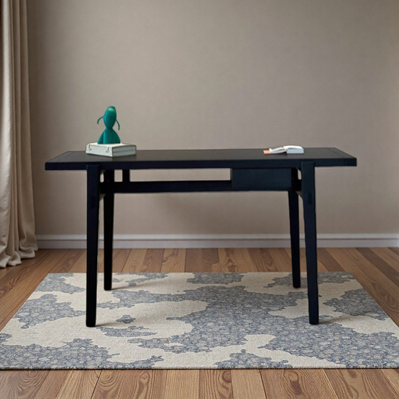 Bureau d'écriture rectangulaire en bois de frêne noir, H 29,52 po x l 47,24 po x P 25,59 po