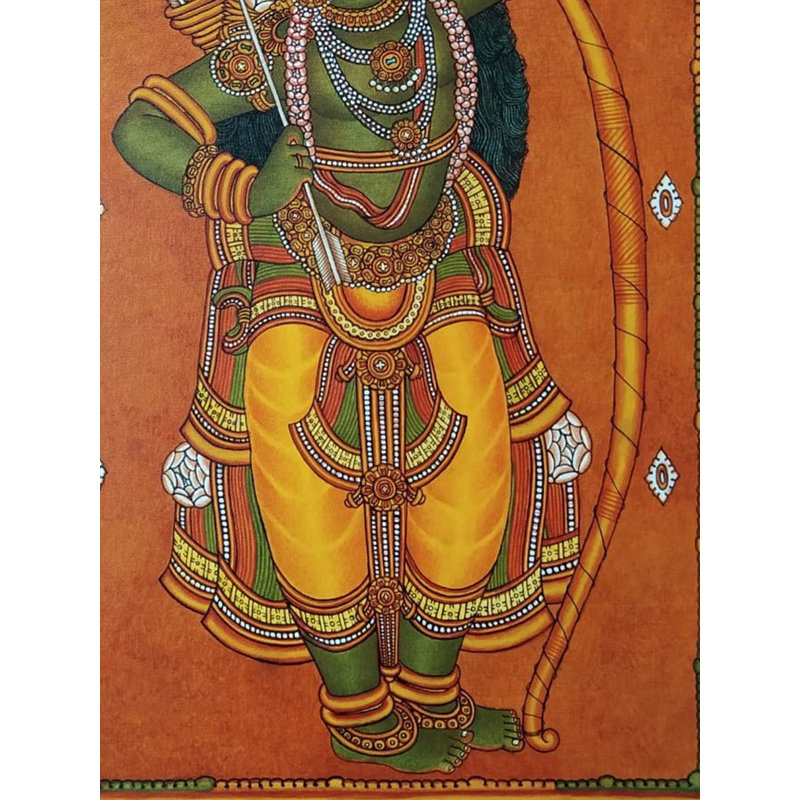 Lord Shri Ram | Acrylique sur toile | Par Anandu | Pour la décoration murale