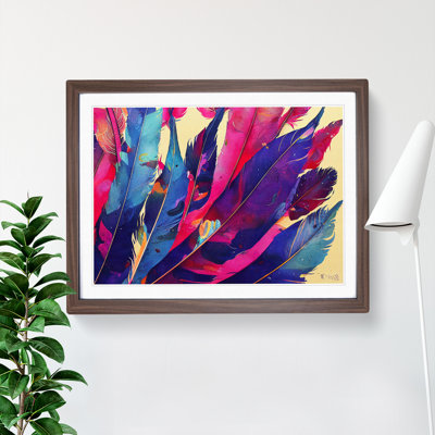 Bird Feather Splash 1 Piece Single Picture Frame Painting
