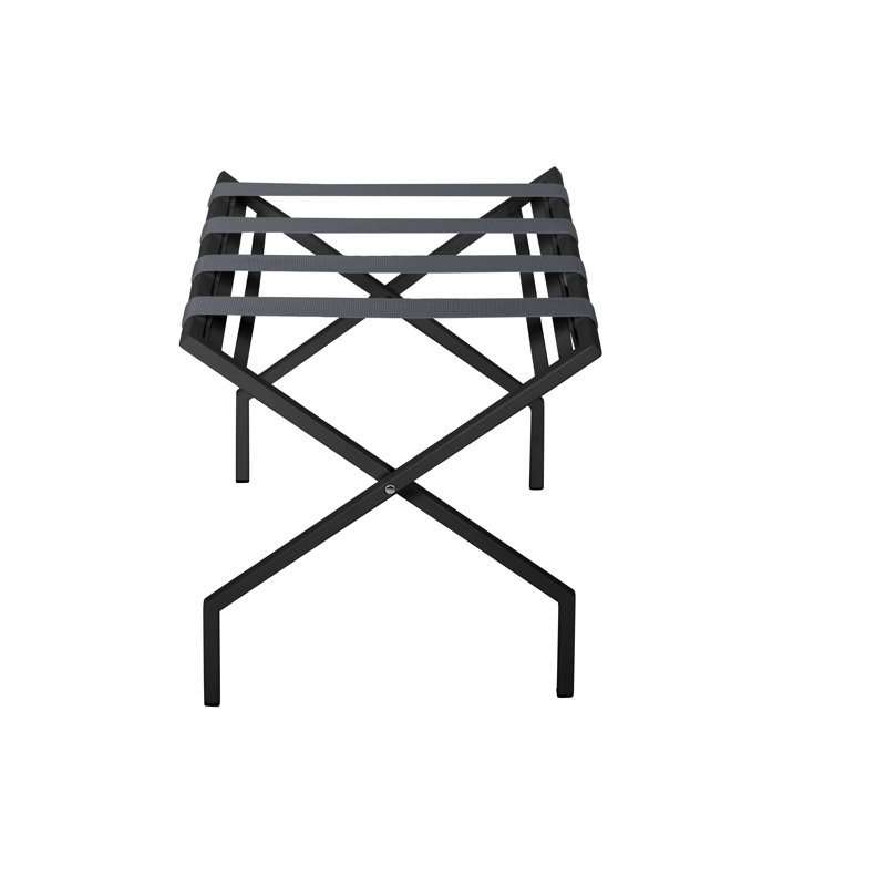 Porte-bagages pliable en métal Suba, Noir, Gris