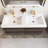 48 In. Double Sink Wall Mounted Bathroom Vanity With White Resin Top-104903846