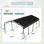 Ensemble de garage en métal 12 x 20 pi avec toit en acier galvanisé, auvent de garage extérieur robuste pour voiture, camion