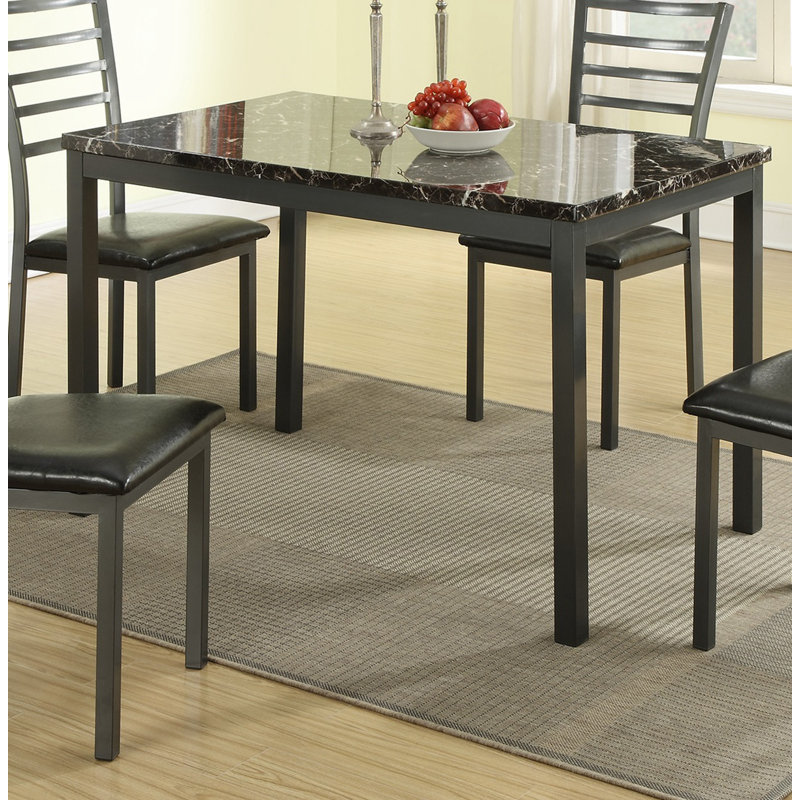 Marble Top Four Leg Dining Set