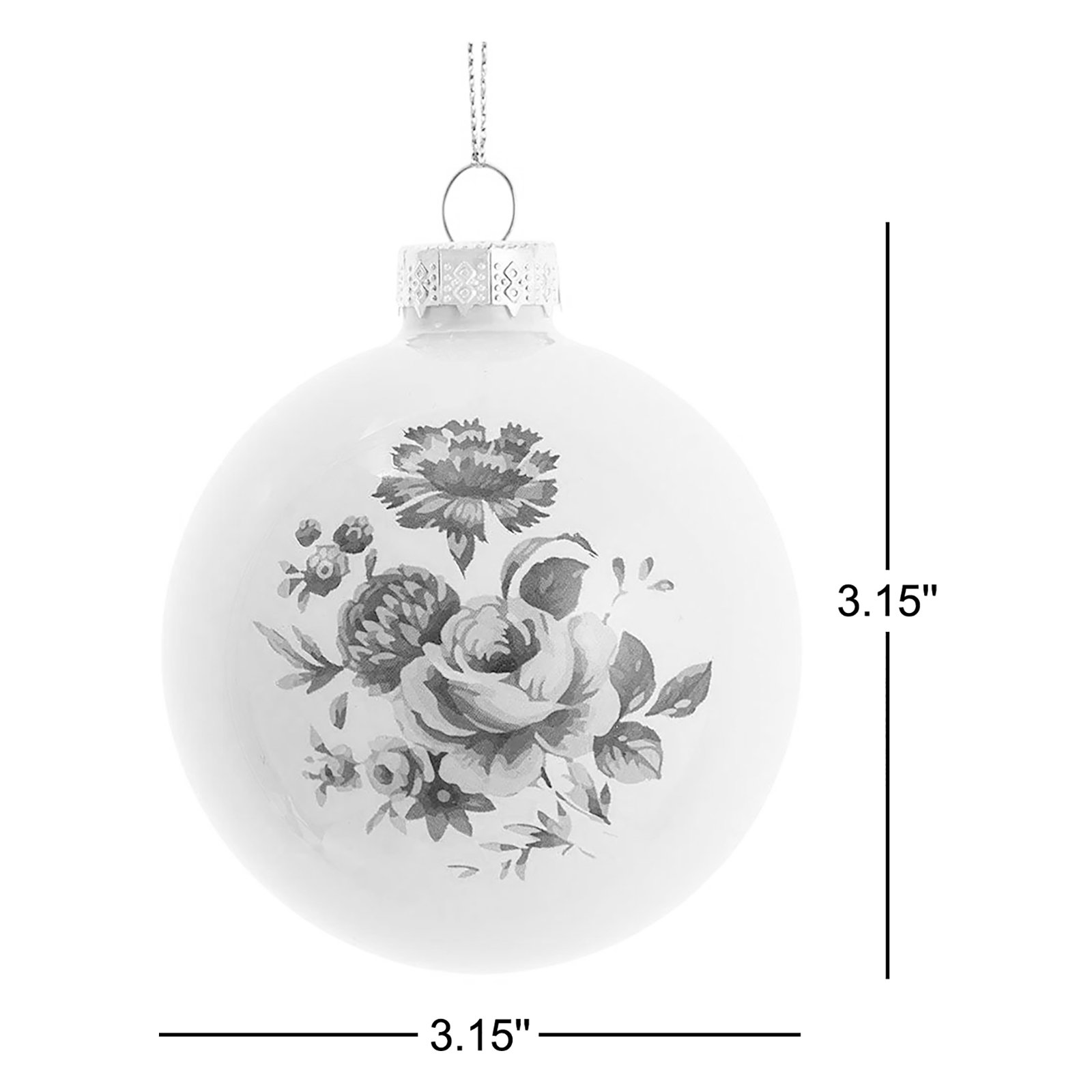 3.15'' Glass Ball Ornament