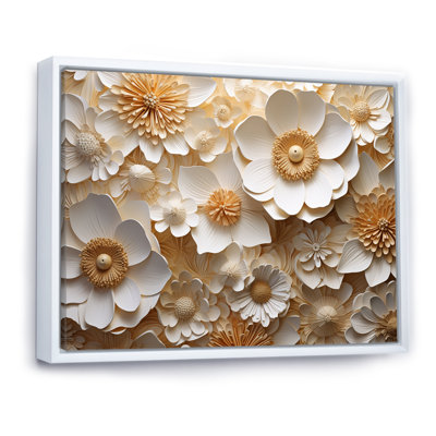 " Elegant White Buttercups "