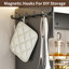 1 pièce Support à épices magnétique gris en acier au carbone, grand support de rangement modulaire rabattable, plateau de préparation ajustable sans perceuse, support à épices