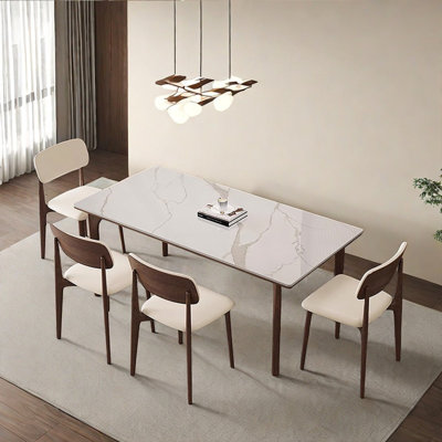 Table rectangulaire moderne de style crème moderne