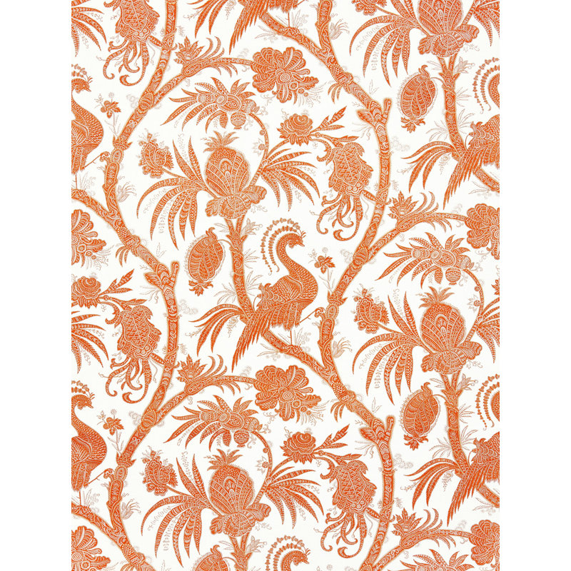 Oriana Balinese Peacock Fabric, Mandarin