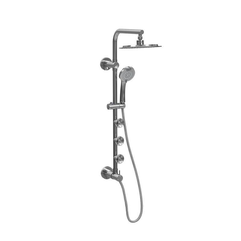 Chrome Multi-Function Rain Shower System with Handheld