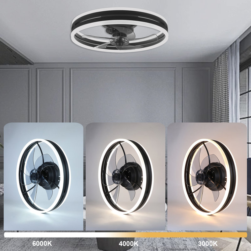 50cm Casian 5 - Blade LED Smart Ceiling Fan with Light Kit Included