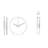 Aire Modern & Contemporary Analogue Ash Solid Wood Quartz Movement / Crystal Tabletop Clock in Walnut