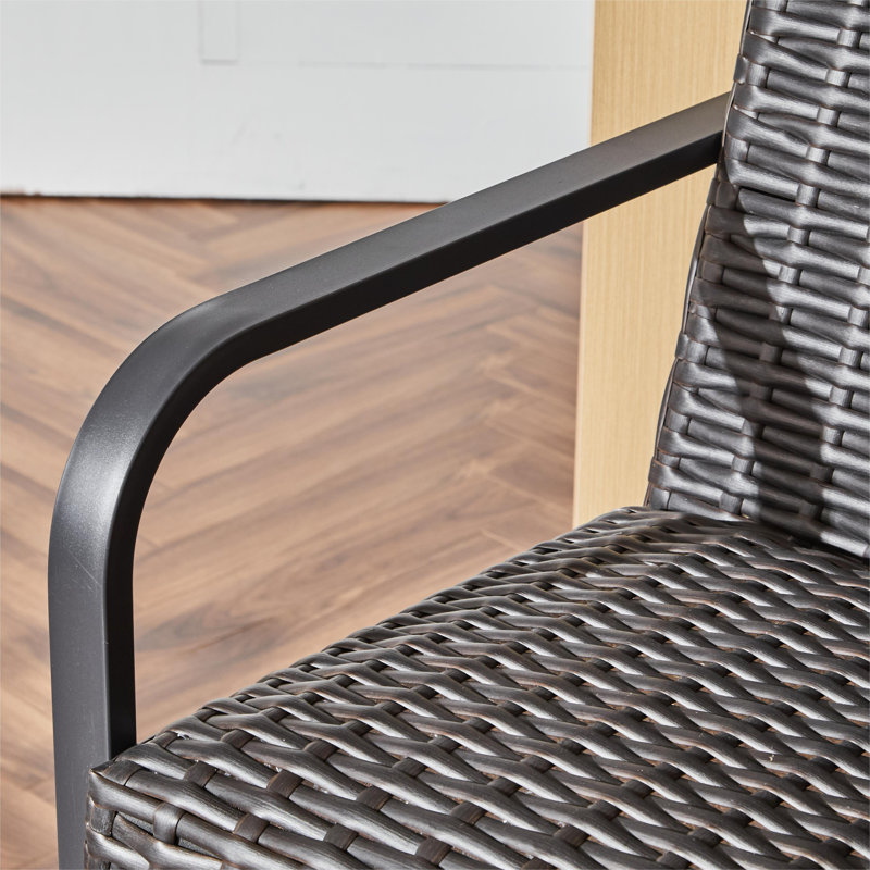 Patio PE Rattan Bar Stool, Brown