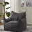Modern Compression 39"W Oversized Corduroy Bean Bag Chair Filled with Memory Sponge-1320730024