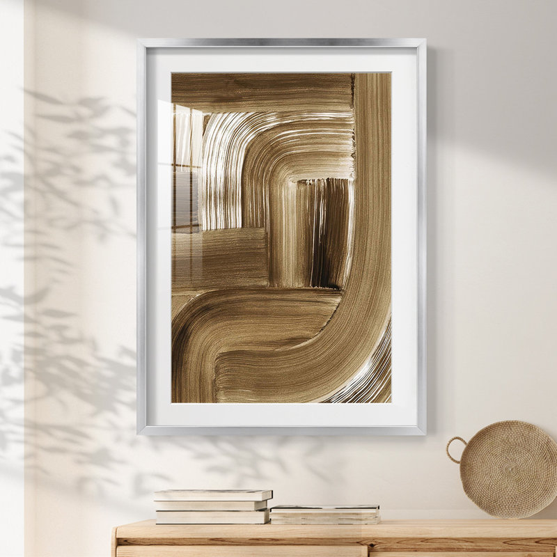 Mud Sketch II -Framed Print, Silver