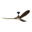 Visual Comfort Fan Maverick Smart 60 LED Indoor Ceiling Fan with Threaded Downrod, Washed White Oak blades and Handheld Remote-653410884-653410887