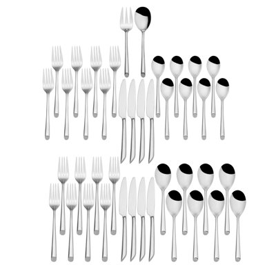 Towle Silversmiths Towle Living Wave 42-piece Forged Stainless Steel Flatware Set, Service For 8