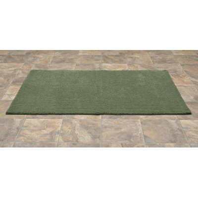 Viridian Nylon Bath Rug with Non-Slip Backing