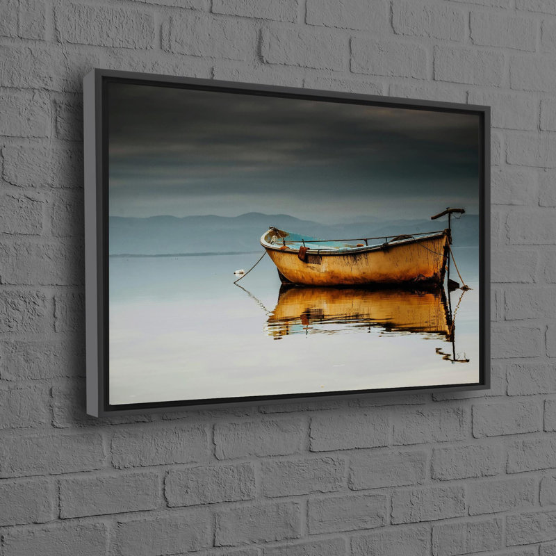 Print on Canvas, 25 cm H x 35 cm W, Black Floater Framed