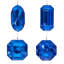 Vickerman 4-5" Jewel Glitter Ornament Assorted, includes 4 pieces per bag-1913555151