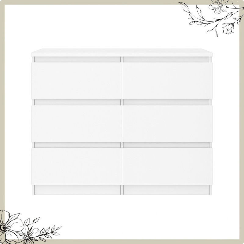 100 cm W Chest of 6 Drawers