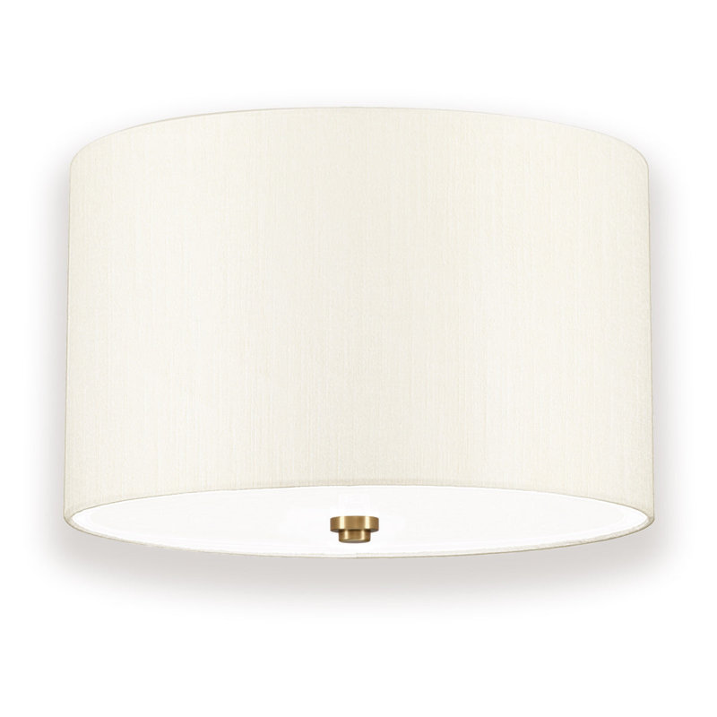 Plafonnier encastré Fletcher - Laiton vieilli, H 10 po x l 14 po x P 14 po, Trois lumières