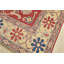 Tapis rouge en laine noué à la main de conception unique 6 pi 2 po x 8 pi 7 po Gabbriella