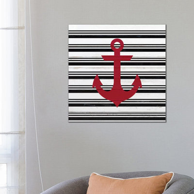 Anchor Compass I 1 Piece Wrapped Canvas Wall Art