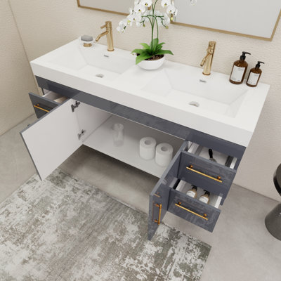 Ensemble de meuble-lavabo double 59 po