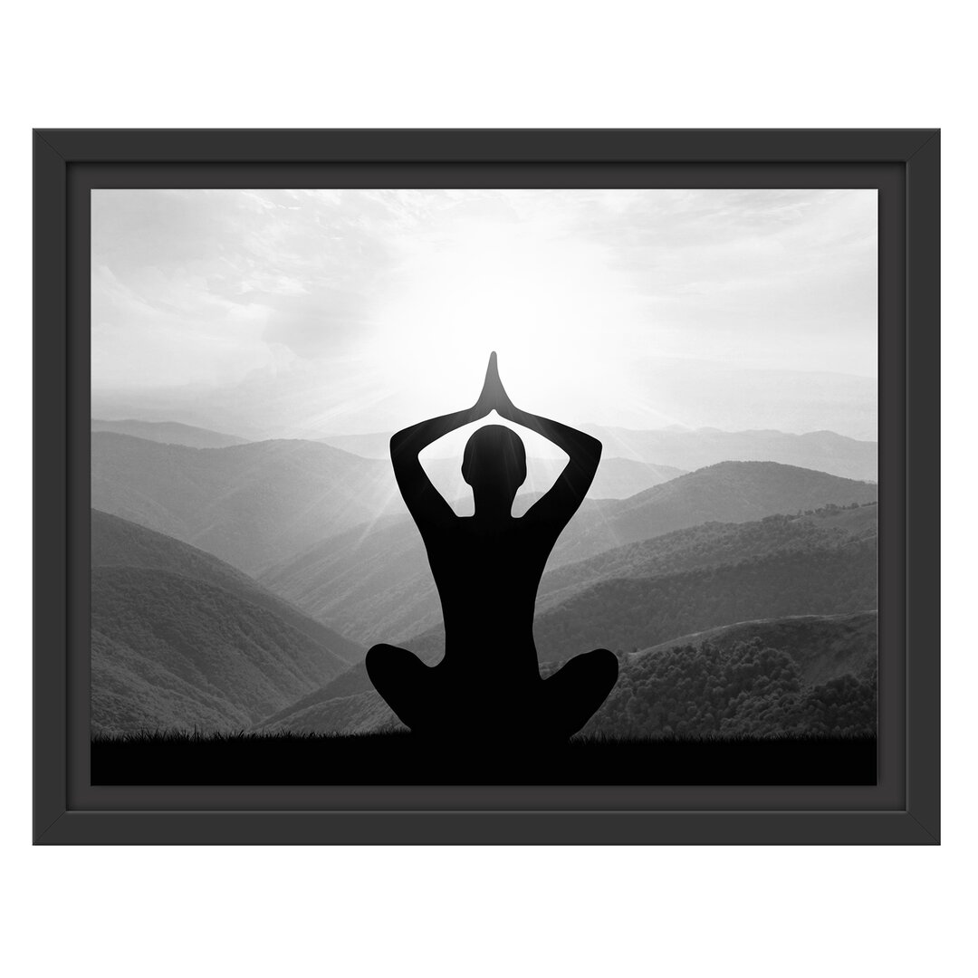 Gerahmtes Wandbild Yoga und Meditation