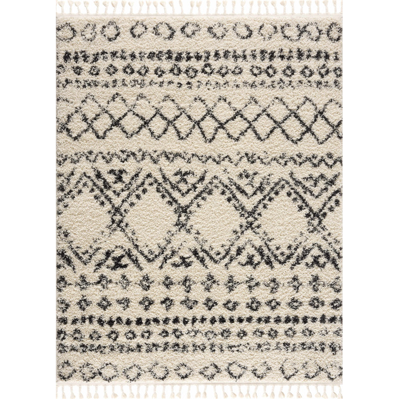Tapis beige / noir Burvale, Rectangle 3 pi 11 po x 5 pi 7 po