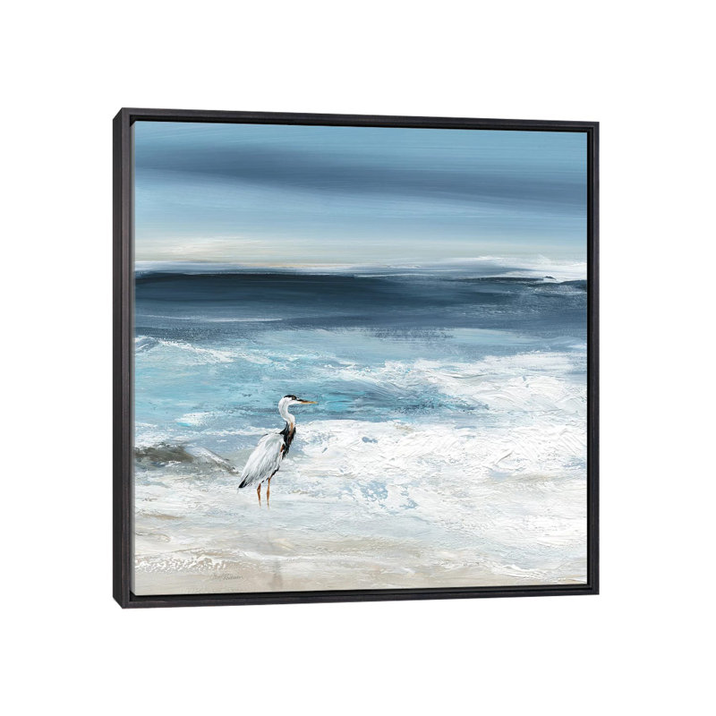 «Tidal Fishing I» par Carol Robinson, reproduction d'art, Toile avec cadre noir patiné, H 18 po x l 18 po x P 1,5 po