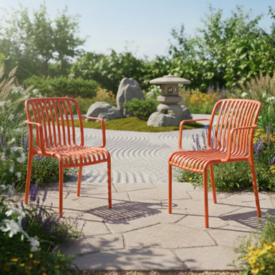 Badi Stackable Outdoor Patio Dining Armchair