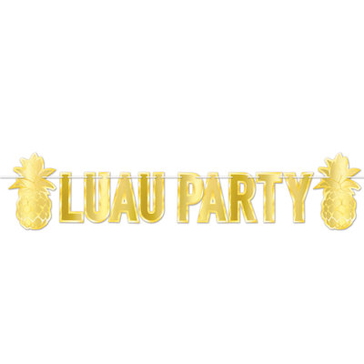 Foil Luau Party Streamer - 10Â½" x 5' 3" - Pack of 12