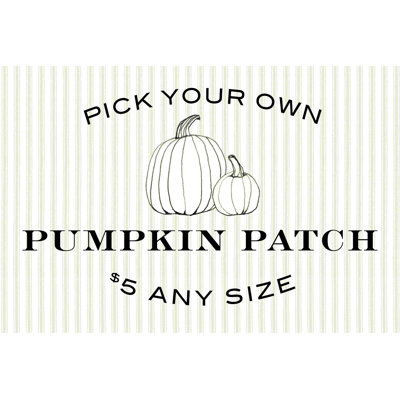 Pumpkin Patch - Publicité sur toile tendue