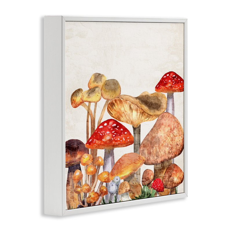«Rustic Woodland Mushroom on Canvas» par Kim Allen, impression, H 24 po x l 24 po x P 1,5 po