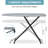Metal Panel Iron Board with Iron Mat, Heat & Scorch Resistant Cover, Adjustable Height Heavy Duty Ironing Board