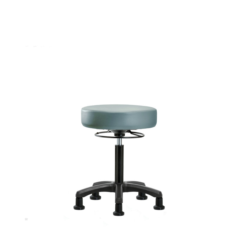 Tabouret de laboratoire en vinyle, Tempête, Patins fixes, 27.75"