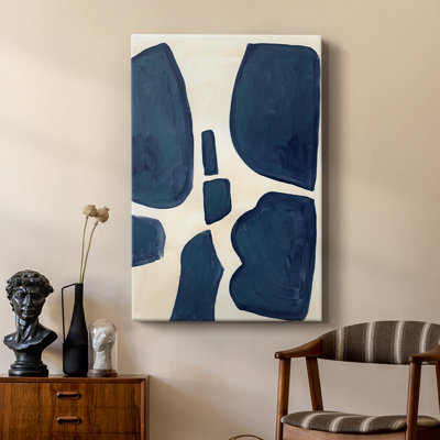 Blue Pieces II -Custom Wrapped Gallery Cavas