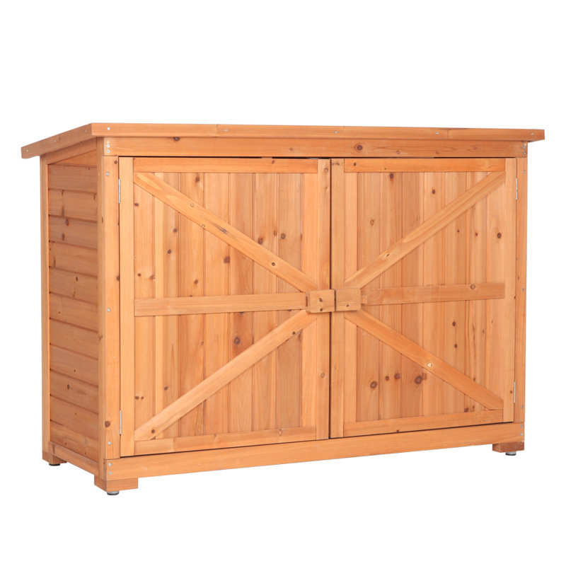 4 ft. W x 1 ft 5 in. D Solid Wood Lean-To Tool Shed