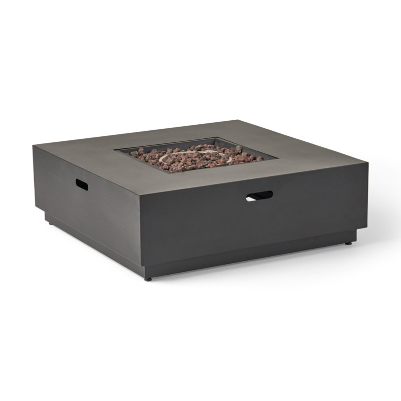 SQUARE IRON FIRE PIT - 50,000 BTU, Durable And Stylish Outdoor Heating Solution For Year-Round Enjoyment And Gatherings.