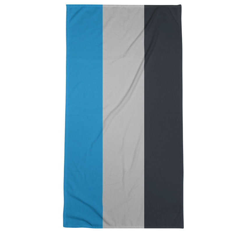 Microfiber Bath Towel, Carolina Football Stripes Gray Mid